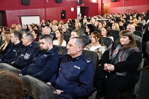 Kadra Policji podczas konferencji