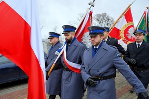 Poczet sztandarowy KPP w Dąbrowie Tarnowskiej